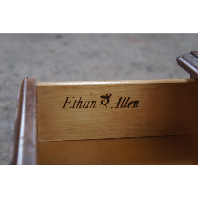 Late 20th Century Ethan Allen Heirloom Colonial Early American Nutmeg Maple 2 Tier Table 10-8654 For Sale - Image 11 of 12