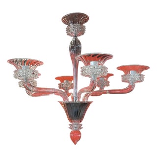 Transparent Murano Glass Chandelier with Trasparent Rostrato Boubeches by Simoeng For Sale