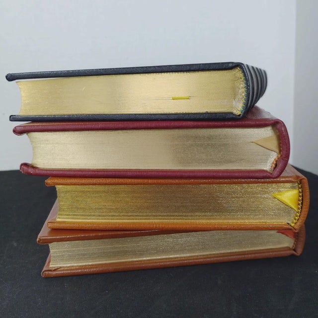 Late 20th Century Vintage Easton Press the 100 Greatest Books Ever Written Collector's Edition Books Full Leather Gold Trim Set of 4 Classics For Sale - Image 5 of 10