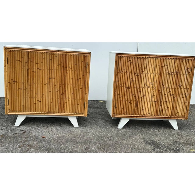 Angraves English Bamboo Cabinets - A Pair For Sale In Miami - Image 6 of 12