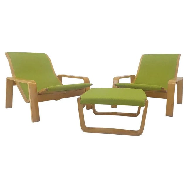 Pulkka Lounge Chairs by Ilmari Lappalainen for Asko, Finland, 1970s, Set of 3 For Sale - Image 17 of 17