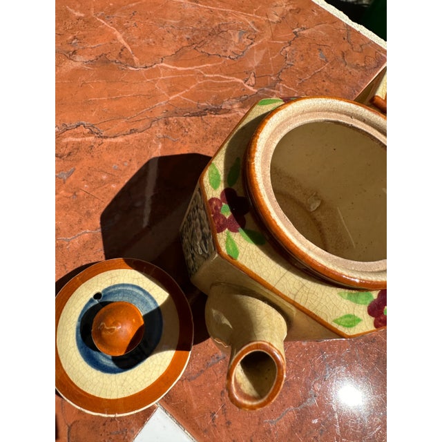 Ceramic 1970s Small Floral Tea Pot For Sale - Image 7 of 8