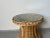 Vintage Wicker Works Braided Rattan Round Side Table W/ Glass Top For Sale - Image 4 of 13