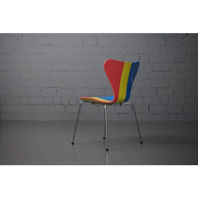 1960s Danish Series 7 Stackable Model 3107 Custom Design Dining Chair or Desk Chair by Arne Jacobsen for Fritz Hansen, 1967 For Sale - Image 5 of 9