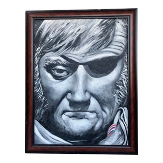 Portrait of a Cowboy, John Wayne - Large Original Oil Painting For Sale