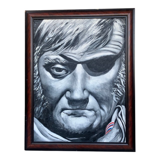 Portrait of a Cowboy, John Wayne - Large Original Oil Painting For Sale