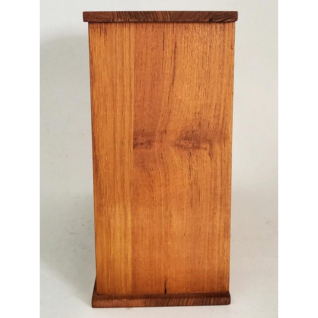 Vintage Teak Wood CD Rack Organizer Shelf Chairish