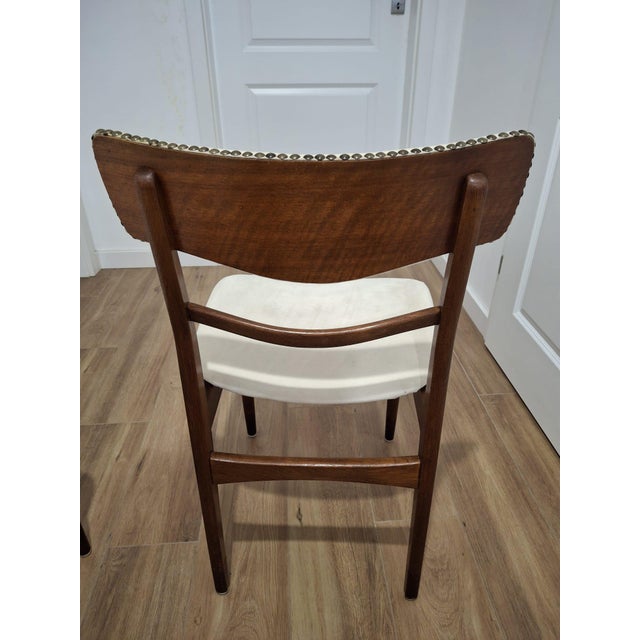 Cream Chairs, Denmark, 1960s, Set of 3 For Sale - Image 8 of 10