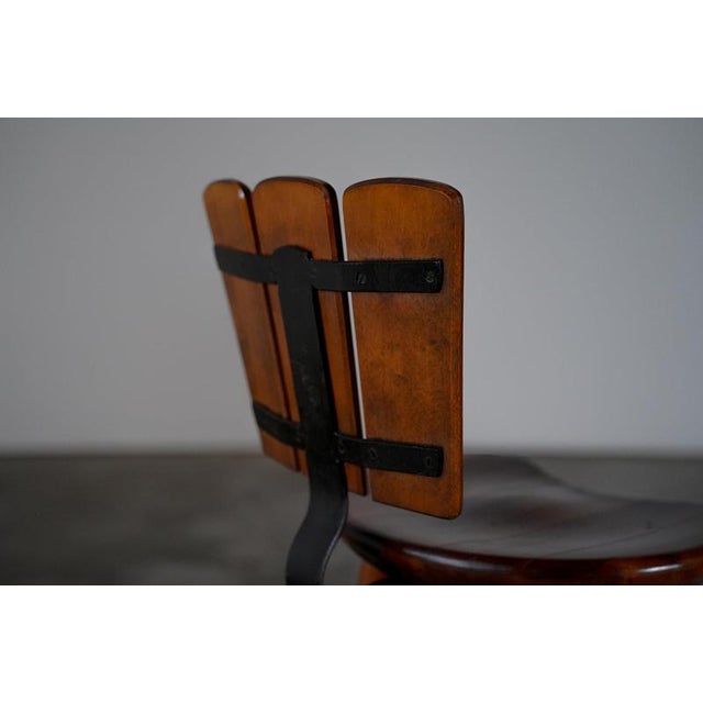Belgian Brutalist Bar Stools, 1970s, Set of 4 For Sale - Image 9 of 10