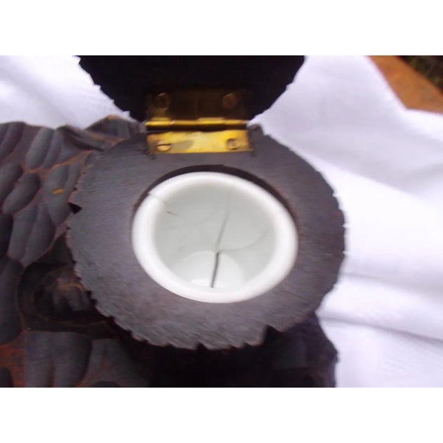 Antique Hand-Carved Desk Set with Raven, 1890s For Sale - Image 3 of 12