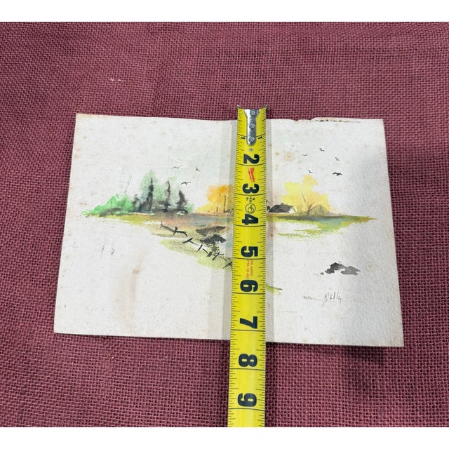 Della Watercolor/ Pastel 1950s Loose Signed For Sale - Image 4 of 5