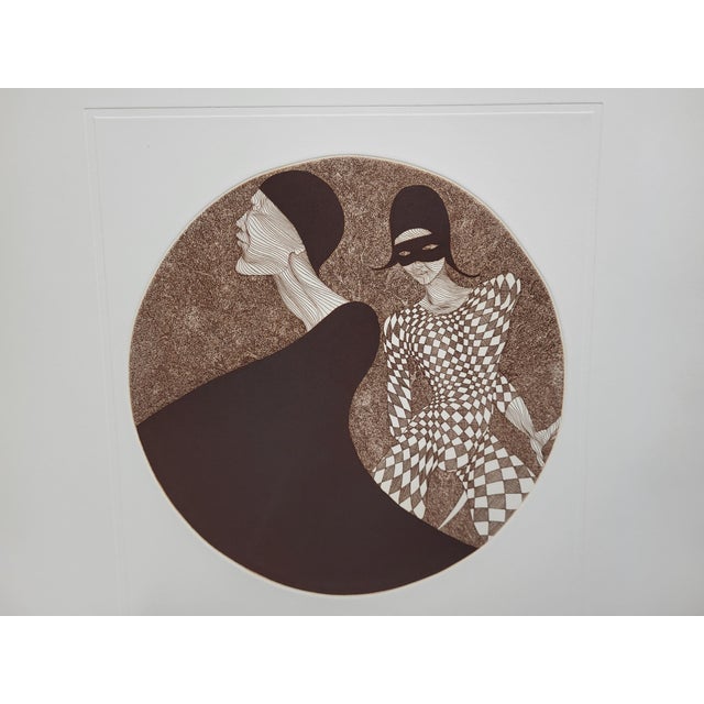 1980s Guillaume Azoulay l'Assassinat De Pierrot Signed Limited Edition Harlequin Print For Sale - Image 5 of 6