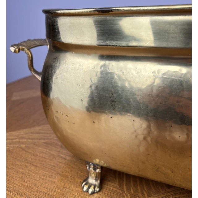 Vintage Style Brass Jardiniere with Handles For Sale - Image 14 of 18