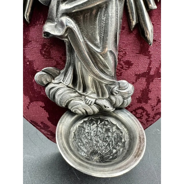 Gray Stoup Depicting the Madonna in 925 Sterling Silver For Sale - Image 8 of 11