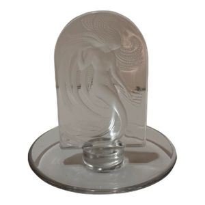 Late 19th Century Lalique France Frosted Crystal Water Nymph Figurine – Small Signed Sculpture