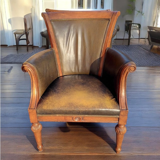 Baker Furniture Company Elevate Your Home With This Exquisite Pair of Limited Edition Side Leather Chairs by Baker Furniture. For Sale - Image 4 of 10