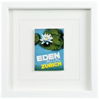 Framed Vintage Hotel Luggage Label - Hotel Eden Zurich For Sale