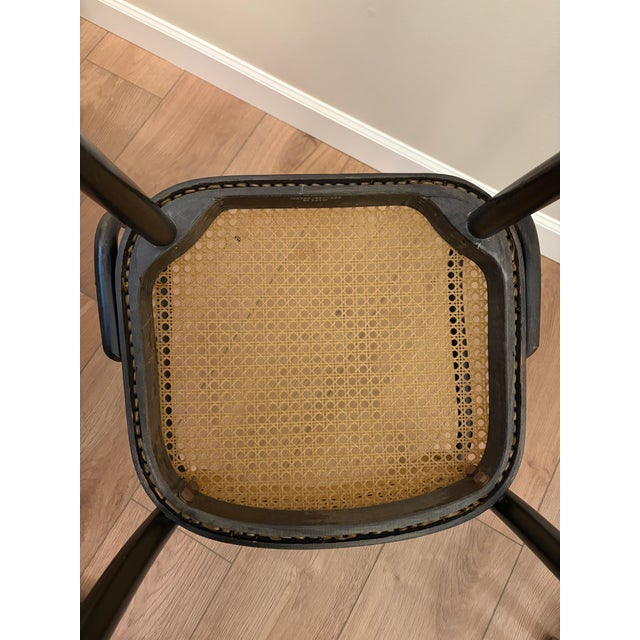 Vintage Thonet Style Prague 811 Bentwood Cane Armchair | Made in Czechoslovakia | Mid Century Modern For Sale - Image 9 of 9