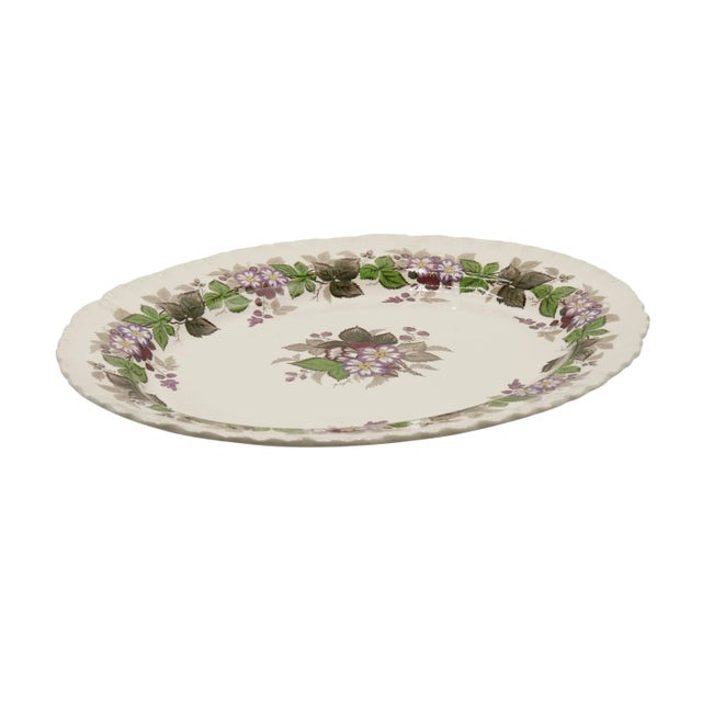 English Floral Ceramic Serving Platter by Wedgwood For Sale - Image 3 of 9