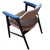 Brown Mid-Century Dark Oak Accent Armchairs W/ Beige Seat by Paoli Furniture, Set of 3 For Sale - Image 8 of 8