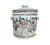 This vintage Chinoiserie Famille Rose Porcelain Tea Canister is hand-painted with a striking design. It features a young...
