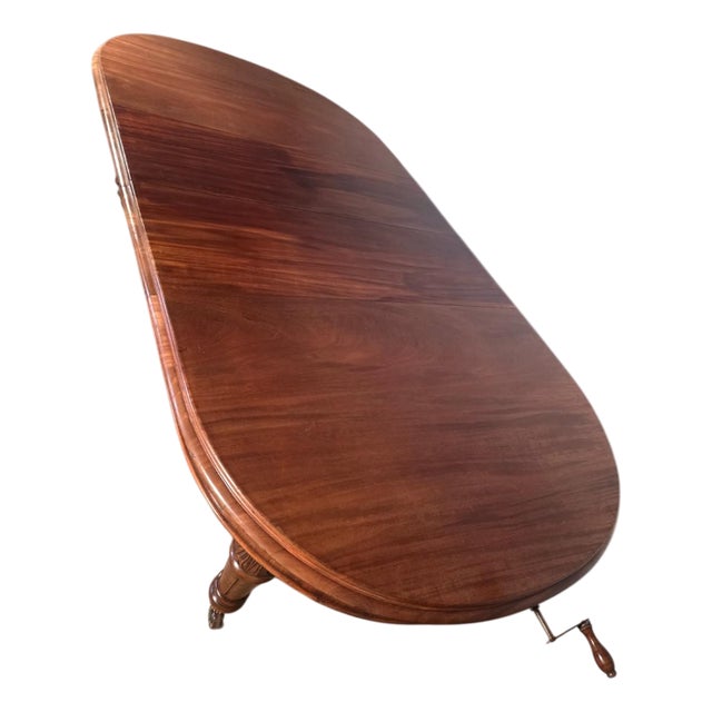 Antique Victorian Mahogany Wind Out Table, 1860s For Sale