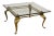 Brass & Glass Modern Labarge Square Coffee Table For Sale