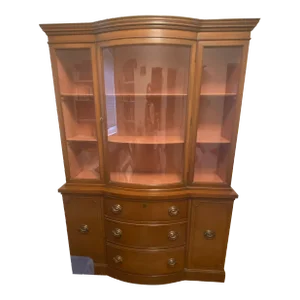 1940s Drexel Antique Travis Court Style China Cabinet Hutch
