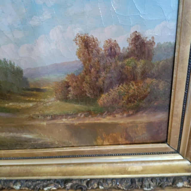 1900 - 1909 Hudson River Fall Landscape For Sale - Image 5 of 6
