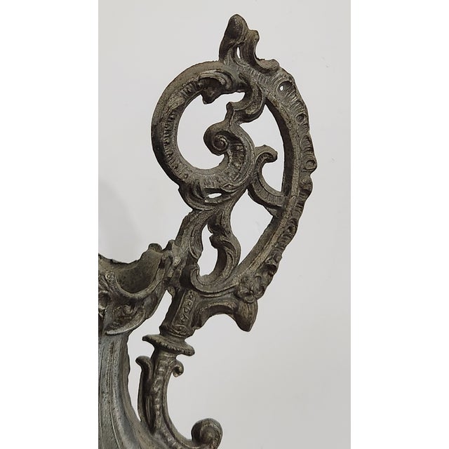 Rococo Circa 1900 Victorian Rococo Revival Pink Rose Porcelain & Spelter Mantel Ewer For Sale - Image 3 of 18