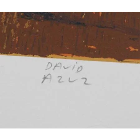 Figurative Italian Waiter, David Azuz Lithograph For Sale - Image 3 of 3