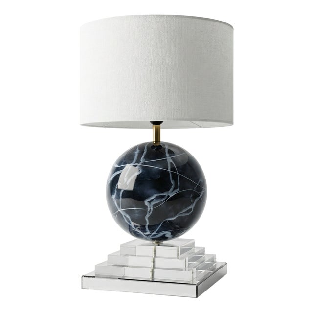 Architectural Lamp Glass with Sphere Marble Effect, 1970s For Sale
