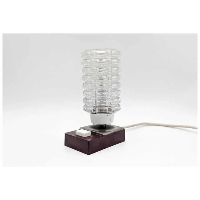 Glass Table Lamp, 1960s-1970s, in Flawless conditions. Designed 1960 to 1969 European Plug (up to 250V).The wiring of this...