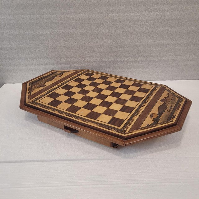 Wood Arts & Crafts Chess Game in Carved Wood, England, 1890s For Sale - Image 7 of 18