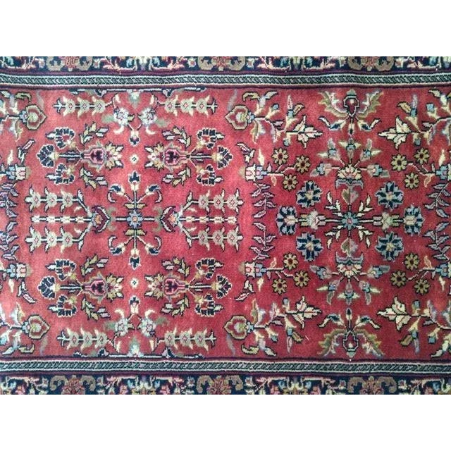 Persian Indo Sarouk Runner - 2'7" X 9'9" For Sale - Image 3 of 6