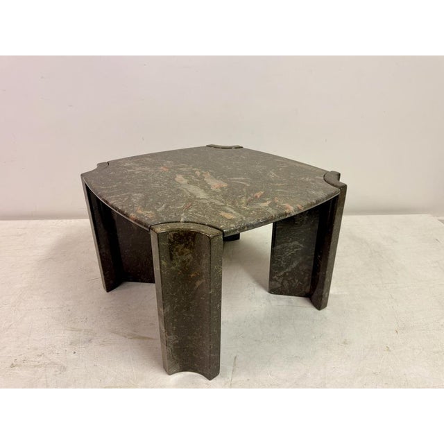 Stone Grey Marble Coffee Table, 1980s For Sale - Image 7 of 12