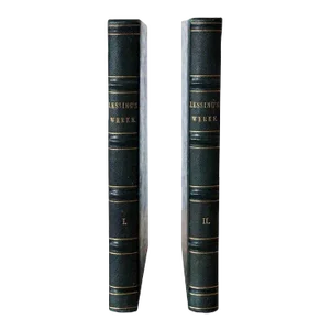 Mid 19th Century Sammtliche Werke by Gotthold Ephraim Lessing German Books - Set of 2