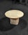 Contemporary Pair of 1970s Italian Travertine Scalloped Edge Pedestal End Tables For Sale - Image 3 of 18