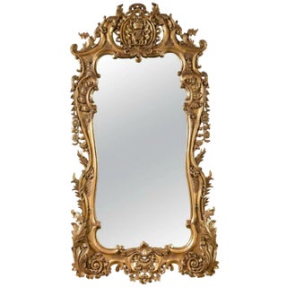 Louis XV Style, Monumental Mirror, Giltwood, Mirror, 1930s For Sale