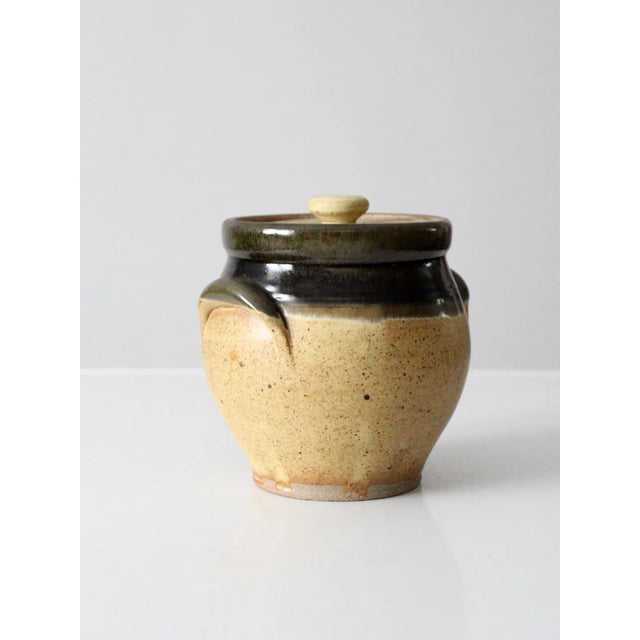 Farmhouse Vintage Studio Pottery Jar For Sale - Image 3 of 11