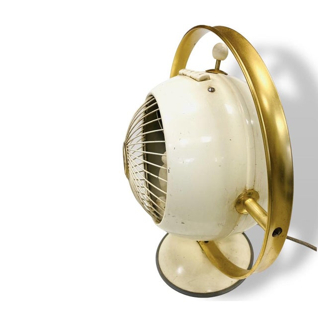 Mid-Century Modern Cream White Fan by Prometheus, 1950s For Sale - Image 3 of 18