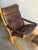 Mid-Century Modern 1970s Lounge Chair & Ottoman Leather Norwegian Mid Century Modern For Sale - Image 3 of 9