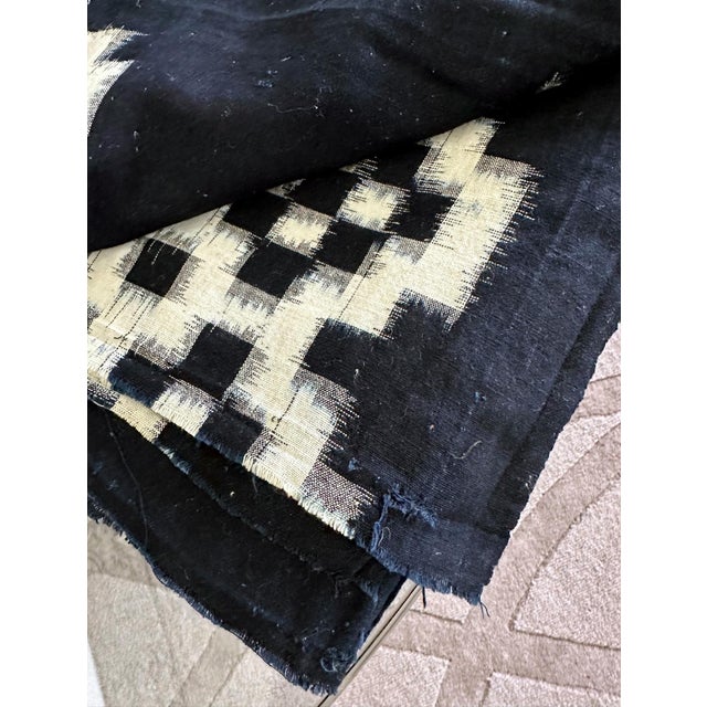 Early 20th Century Japanese Textile Panel Double Ikat Kasuri Futon Cover For Sale - Image 5 of 12