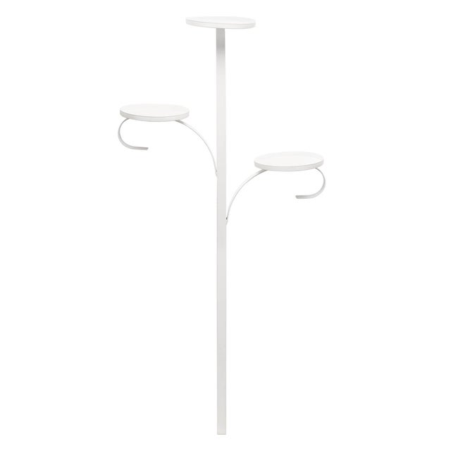 Elevate your Christmas tree decor with this Metal Triple Tree Topper Platform. Featuring a wintry white tone, this 36"...