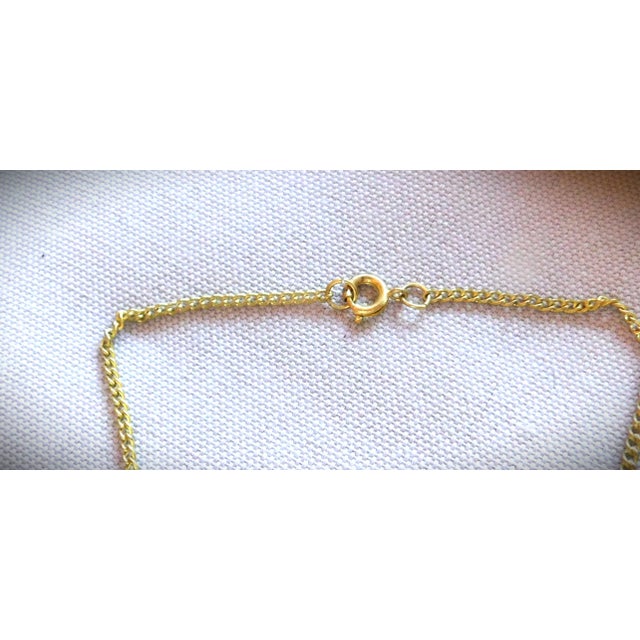 Antique 10k Gold Open Two Sided Locket, Vintage Gold and Pearl Bead Chain For Sale - Image 4 of 10
