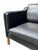Mid-Century Modern Black Leather Loveseat | Vintage Two Seater Sofa For Sale - Image 4 of 10