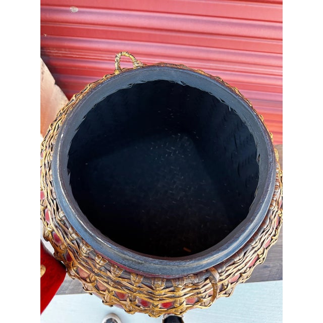 Antique Asian/Thai Red Rice Box W/Lid | Chairish