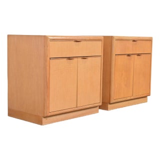 1980s Drexel Heritage Modern Art Deco Nightstands, Pair For Sale