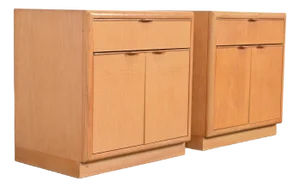 1980s Drexel Heritage Modern Art Deco Nightstands, Pair