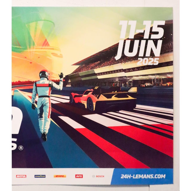 Contemporary 2025 French Motocycle Race Poster - Le Mans, Grand Prix De France For Sale - Image 3 of 3